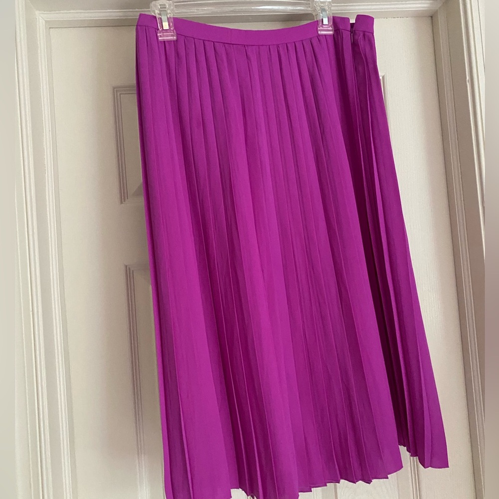 Elegant Purple Pleated Skirt- JCrew